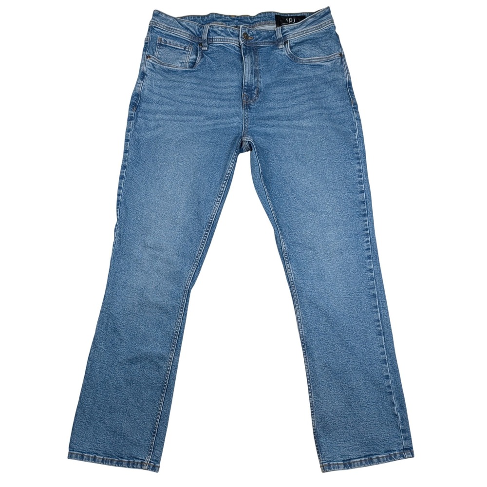 TPJ Bootcut Jeans Mens 35x32 Blue Medium Wash Stretch Denim The Perfect Jean